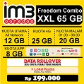 Paket Internet Indosat Gift (paket lama hrs Unreg) - XXL 12GB+25GB 4G 24Jam 30Hari