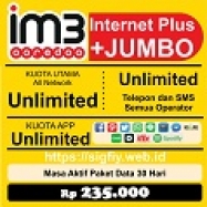 Unlimited all jaringan + free sms&tlp all op 24jam 30hari