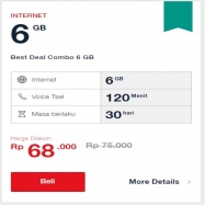 6GB + 120Mnt 30hr