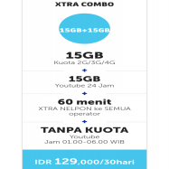 15GB + 15GB YouTube + 40mnt Tlp