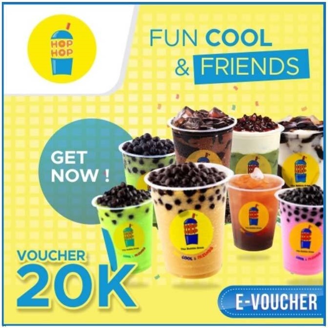Voucher Makanan HOPHOP - VOUCHER HOPHOP 20RB